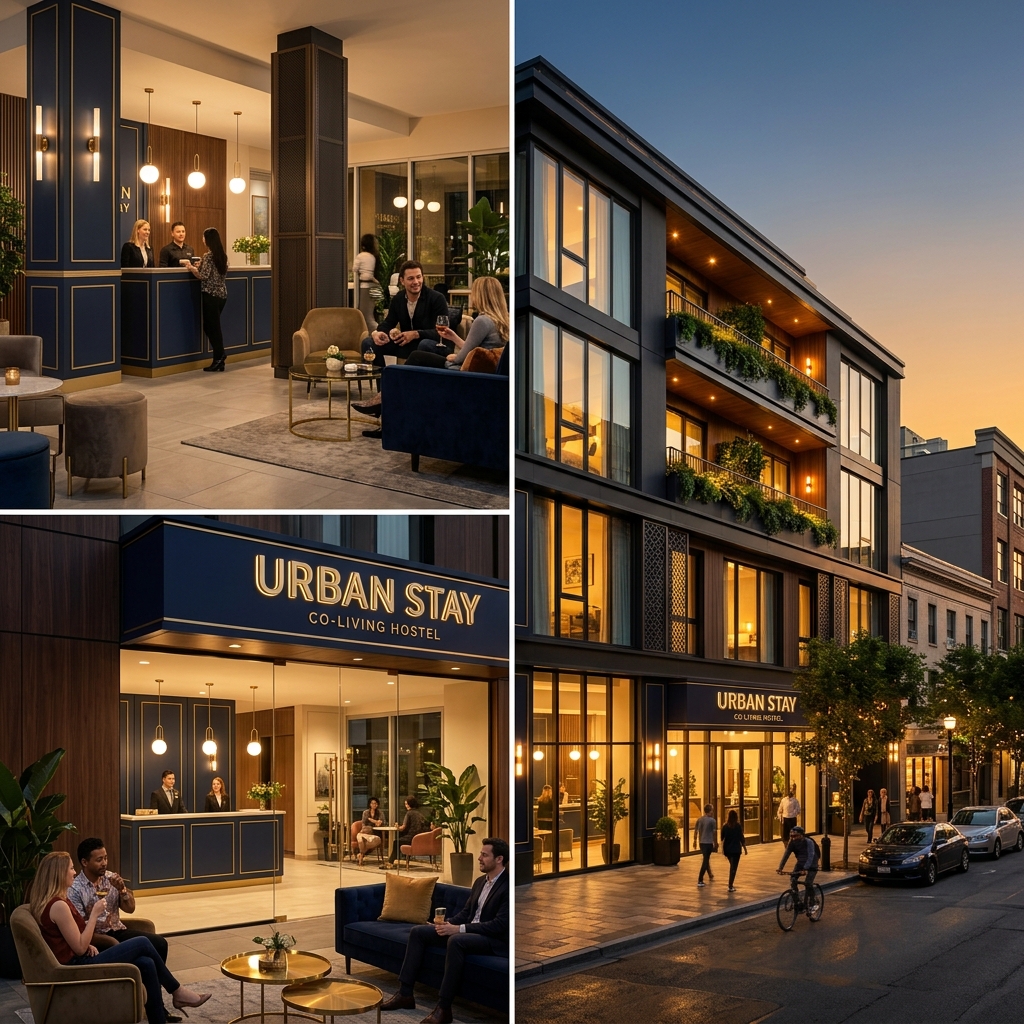 Urban Stay Lucknow Premium Boys Hostel Interior & Lobby Architecture
